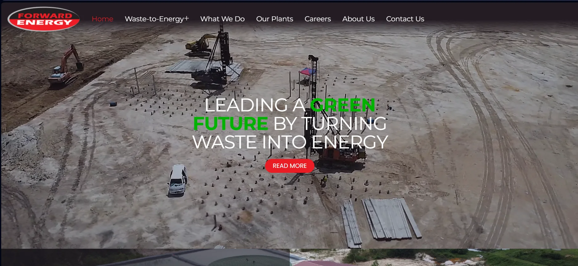 Forward Energy corporate website designed by Webje
